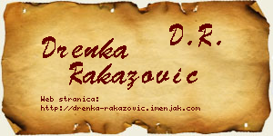 Drenka Rakazović vizit kartica